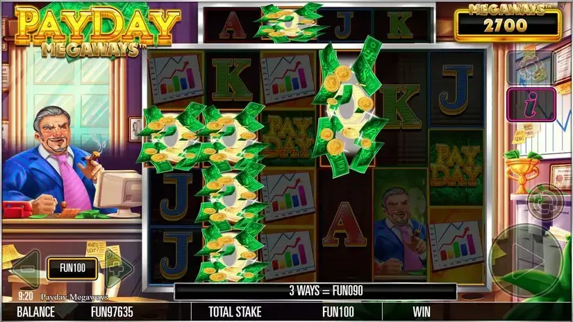 Payday Megaways slot screenshot 3