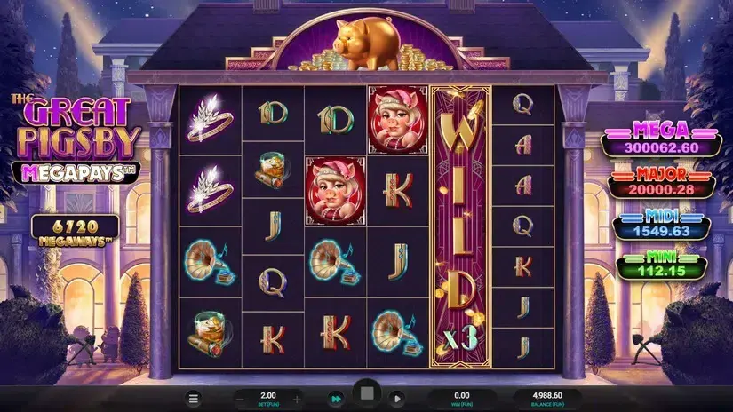 The Great Pigsby Megapays slot screenshot 2