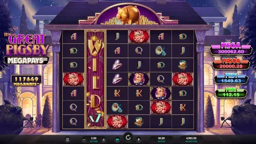 The Great Pigsby Megapays slot screenshot 3
