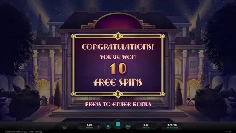 The Great Pigsby Megaways slot screenshot 4