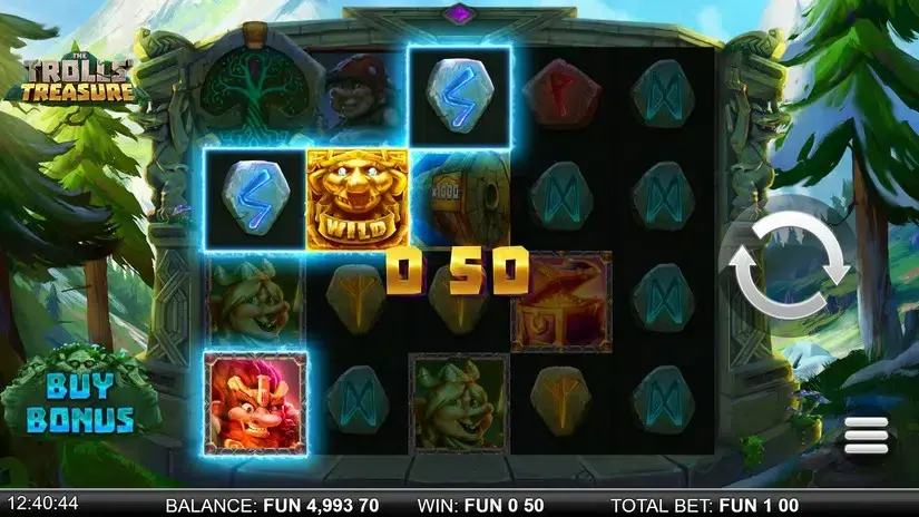 The Trolls’ Treasure slot screenshot 2