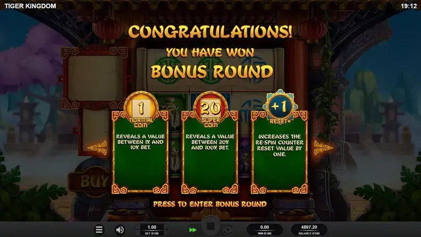 Tiger Kingdom Infinity Reels slot screenshot 4