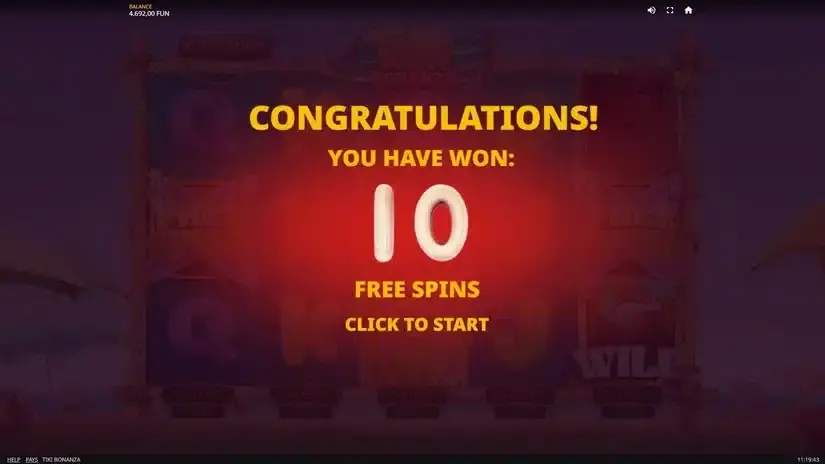 Tiki Bonanza slot screenshot 4