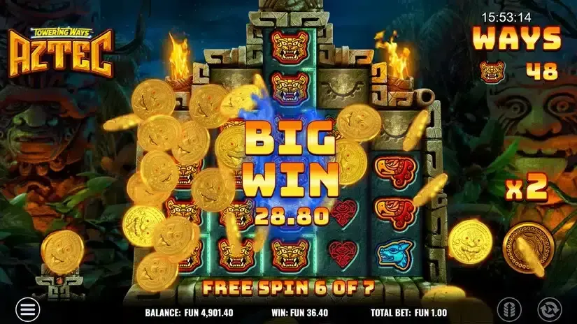 Towering Ways Aztec slot screenshot 5