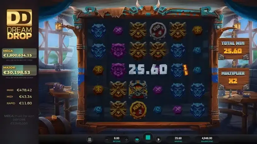 Volatile Vikings 2 Dream Drop slot screenshot 3