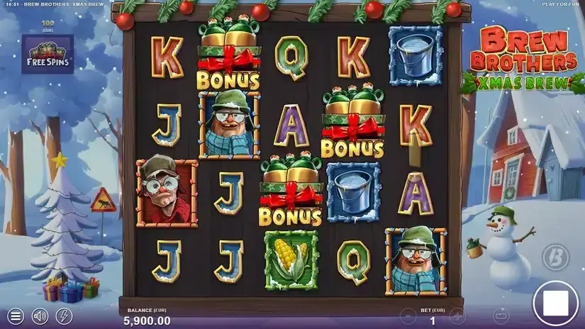 Brew Brothers Xmas Brew slot screenshot 2