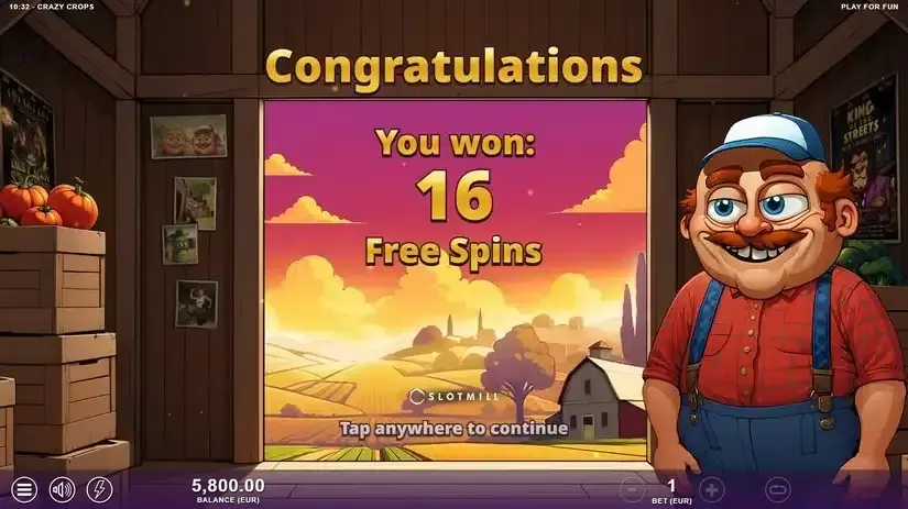 Crazy Crops slot screenshot 2