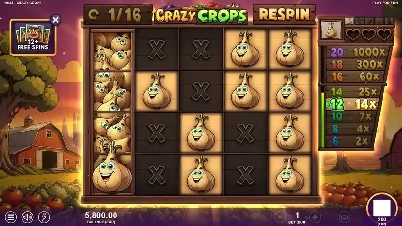 Crazy Crops slot screenshot 4