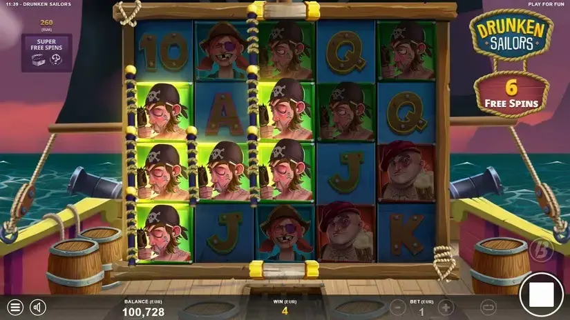 Drunken Sailors slot screenshot 6