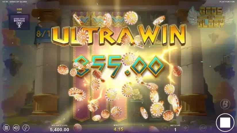 Gods of Glory slot screenshot 