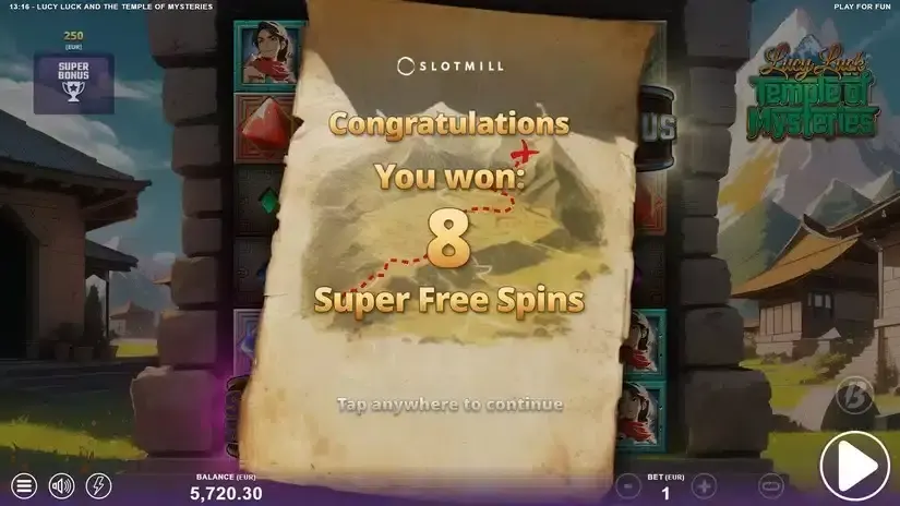 Lucy Luck and the Temple of Mysteries slot screenshot 4