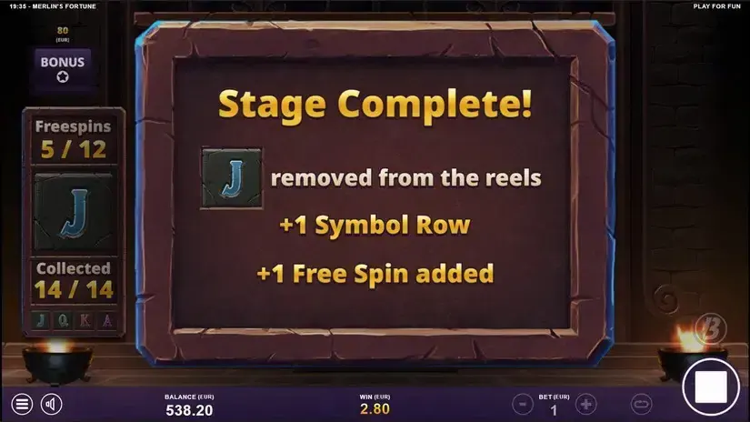 Merlin’s Fortune slot screenshot 6