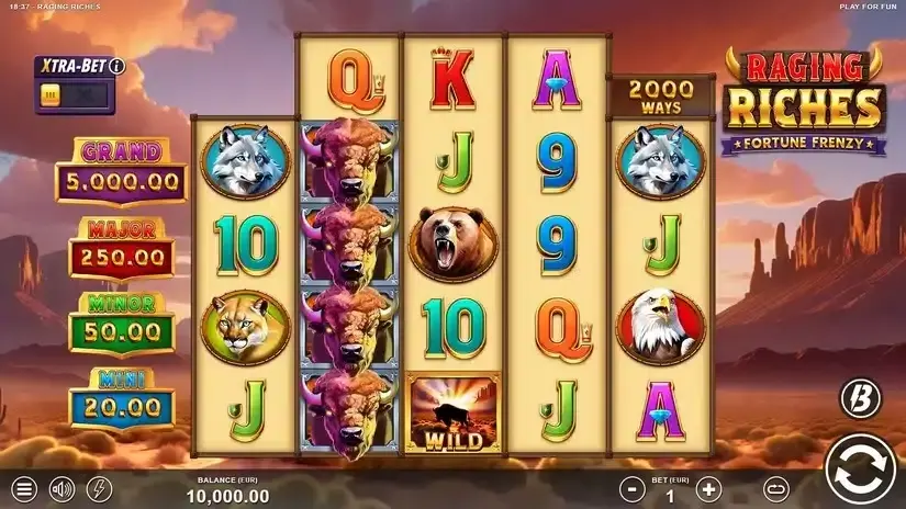 Raging Riches slot screenshot 