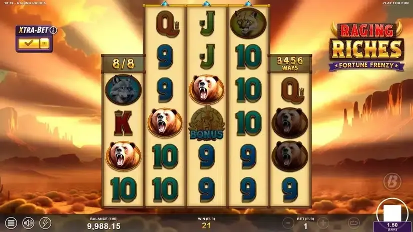 Raging Riches slot screenshot 