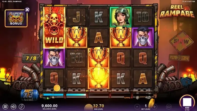 Reel Rampage slot screenshot 