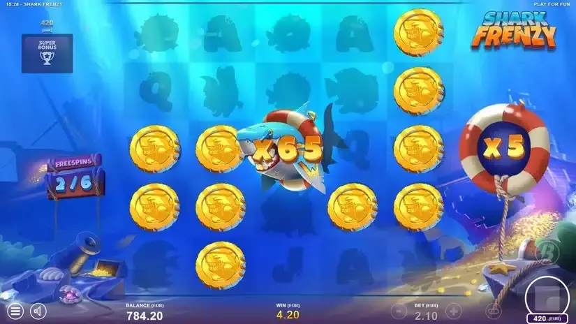 Shark Frenzy slot screenshot 5