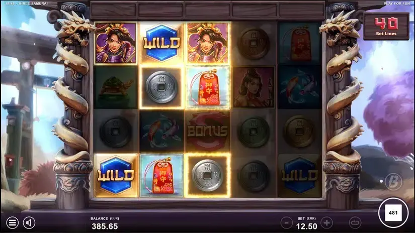 Three Samurai slot screenshot 3