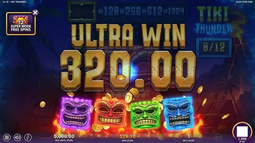 Tiki Thunder slot screenshot 