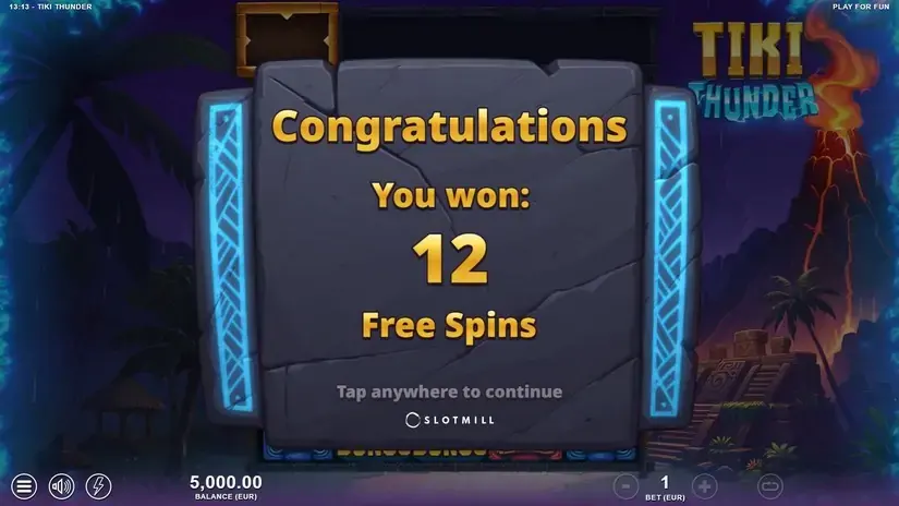 Tiki Thunder slot screenshot 3