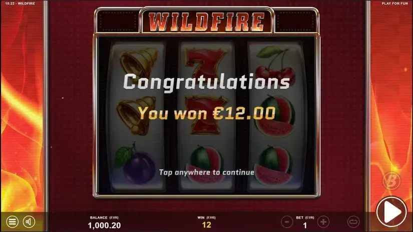 Wildfire slot screenshot 