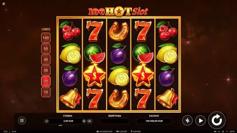 100 Hot Slot slot screenshot 1