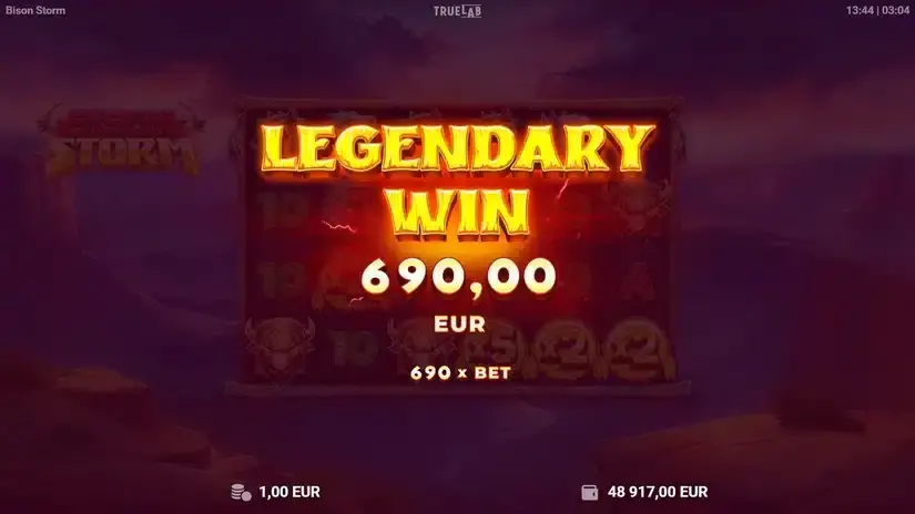 Bison Storm slot screenshot 