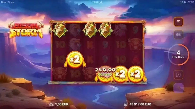 Bison Storm slot screenshot 4