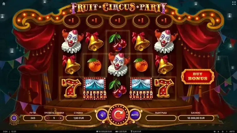 Fruit Circus Party slot screenshot 