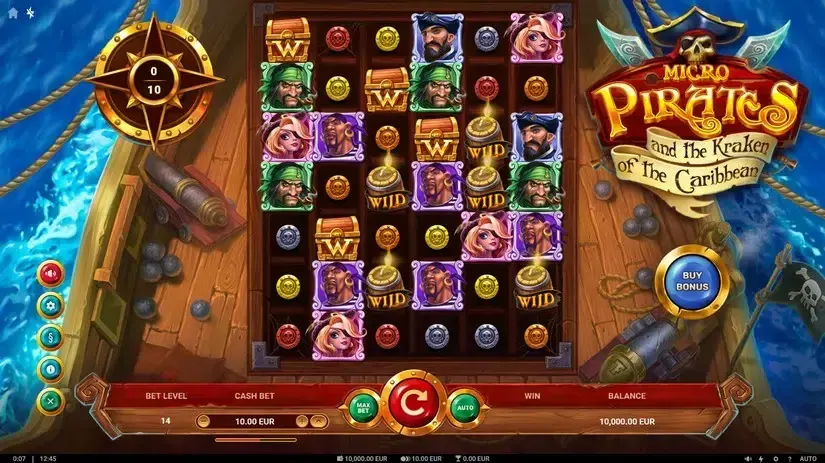 Micropirates and the Kraken of the Caribbean slot screenshot 1