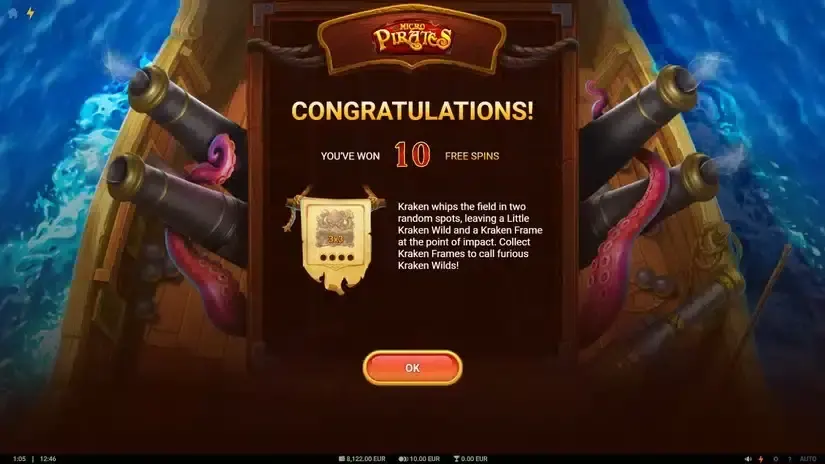 Micropirates and the Kraken of the Caribbean slot screenshot 3