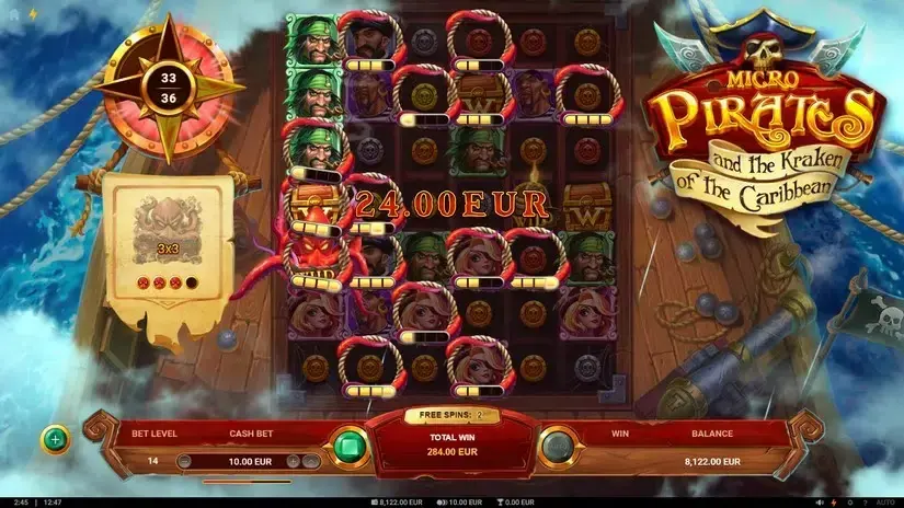 Micropirates and the Kraken of the Caribbean slot screenshot 6