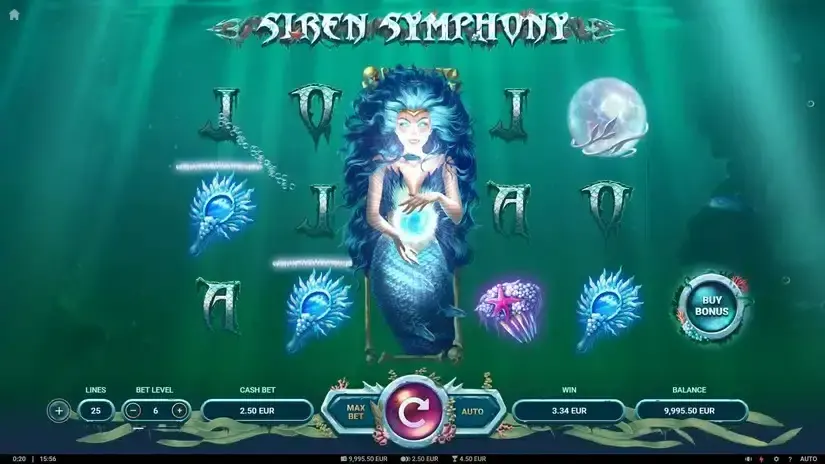 Siren Symphony slot screenshot 2