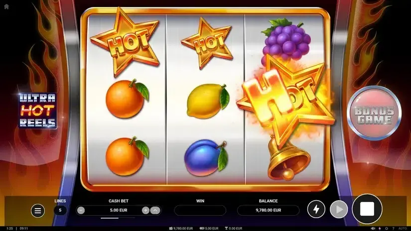 Ultra Hot Reels slot screenshot 4